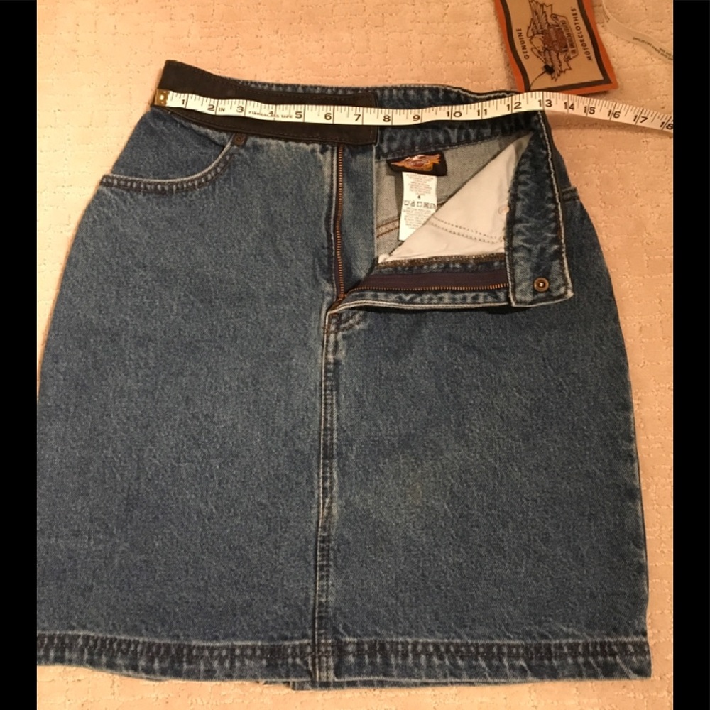 HD jean/ leather skirt